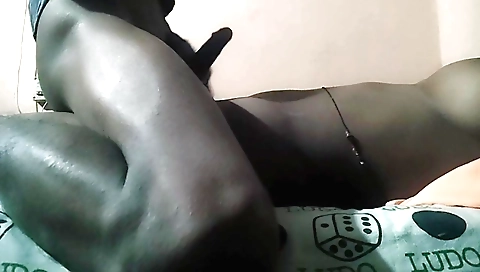 Indian lady playfully shows her pussy under camera